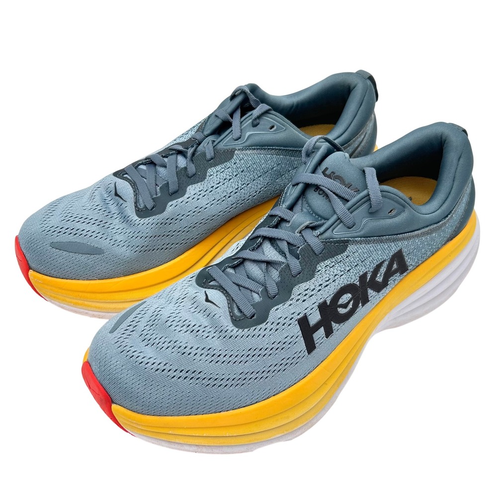 Hoka Bondi 8 Mens 11.5 Running Shoes Goblin Blue Mountain Spring 1123202 GBMS